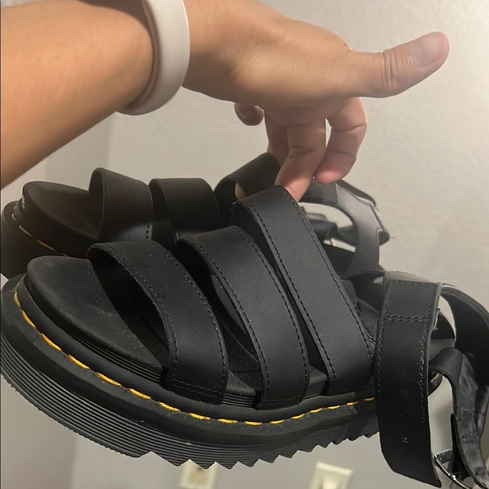 Blaire Dr. Martens Black Sandals hydroleather